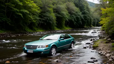Car on the River Capturing Perfect Leading Lines