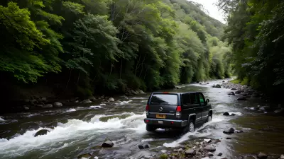 Car on the River Capturing Perfect Leading Lines