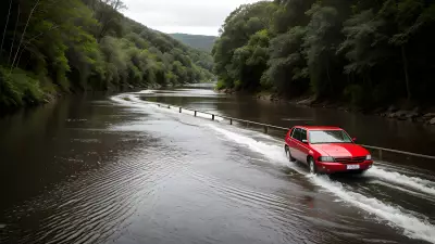 Car on the River Capturing Perfect Leading Lines
