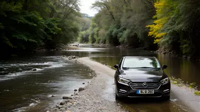Car on the River Capturing Perfect Leading Lines