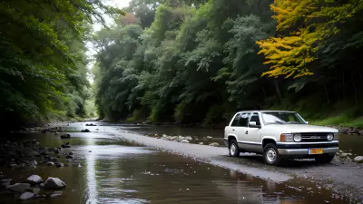 Car on the River Capturing Perfect Leading Lines