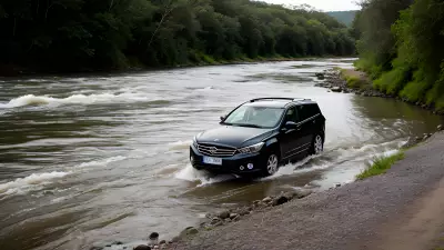 Car on the River Capturing Perfect Leading Lines