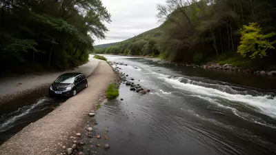 Car on the River Capturing Perfect Leading Lines