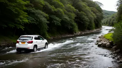 Car on the River Capturing Perfect Leading Lines