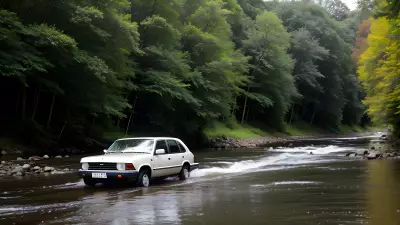 Car on the River Capturing Perfect Leading Lines