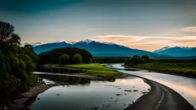 Car on the River Capturing Perfect Leading Lines