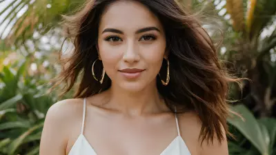 Splash of Color   A Minimalist Portrait at a Tropical Pool