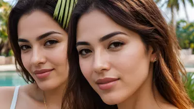 Splash of Color   A Minimalist Portrait at a Tropical Pool