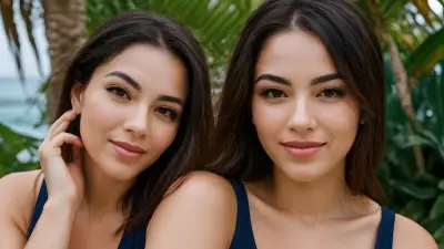 Splash of Color   A Minimalist Portrait at a Tropical Pool