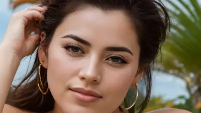 Splash of Color   A Minimalist Portrait at a Tropical Pool