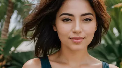 Splash of Color   A Minimalist Portrait at a Tropical Pool
