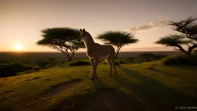 Majestic Oasis at Sunrise A Captivating Backlighting Scene
