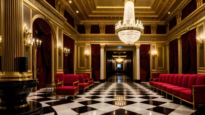Composition in the Modern Times at a Classic Theater Lobby