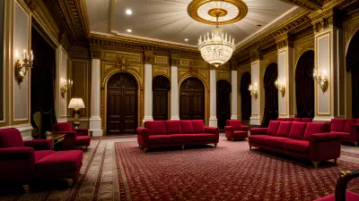 Composition in the Modern Times at a Classic Theater Lobby