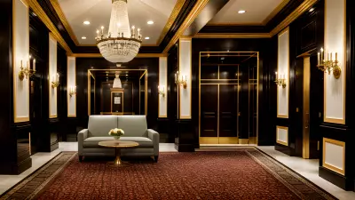 Composition in the Modern Times at a Classic Theater Lobby