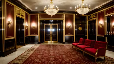 Composition in the Modern Times at a Classic Theater Lobby