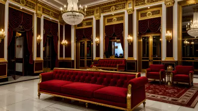 Composition in the Modern Times at a Classic Theater Lobby