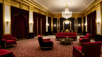 Composition in the Modern Times at a Classic Theater Lobby
