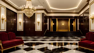 Composition in the Modern Times at a Classic Theater Lobby