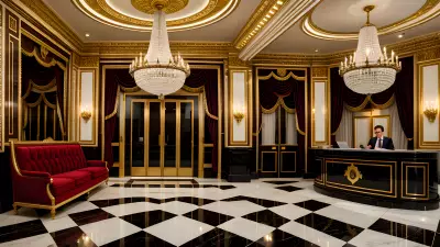 Composition in the Modern Times at a Classic Theater Lobby
