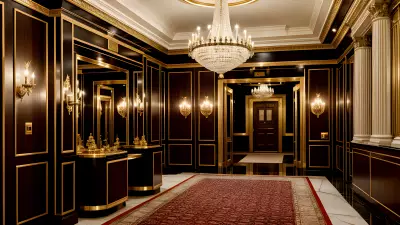 Composition in the Modern Times at a Classic Theater Lobby