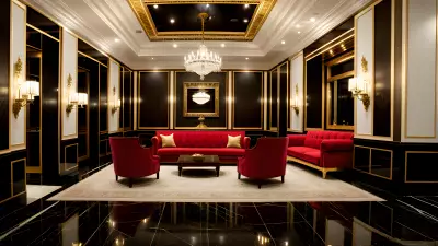 Composition in the Modern Times at a Classic Theater Lobby