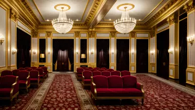 Composition in the Modern Times at a Classic Theater Lobby