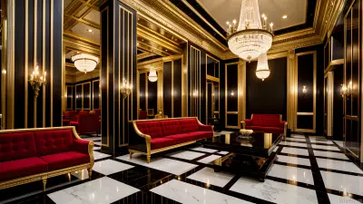 Composition in the Modern Times at a Classic Theater Lobby