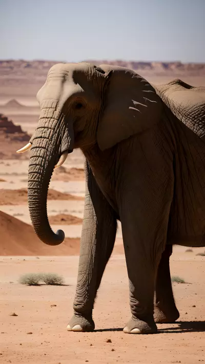 Preserving the Wild A Photographer's Encounter with African Elephants in the Desert
