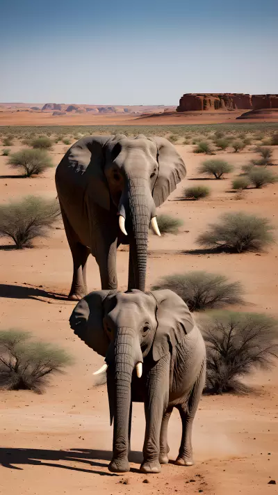 Preserving the Wild A Photographer's Encounter with African Elephants in the Desert