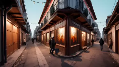 Wood Art in the Streets Capturing People's Essence in an Alley