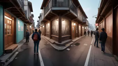 Wood Art in the Streets Capturing People's Essence in an Alley
