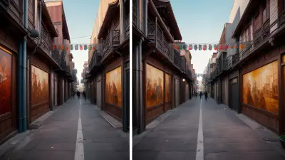 Wood Art in the Streets Capturing People's Essence in an Alley