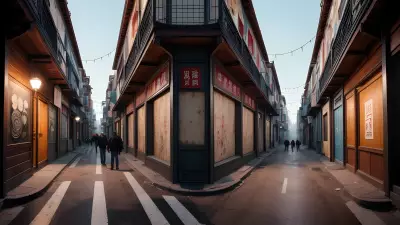 Wood Art in the Streets Capturing People's Essence in an Alley