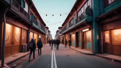 Wood Art in the Streets Capturing People's Essence in an Alley