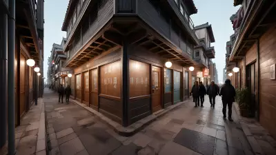 Wood Art in the Streets Capturing People's Essence in an Alley