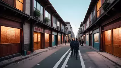 Wood Art in the Streets Capturing People's Essence in an Alley