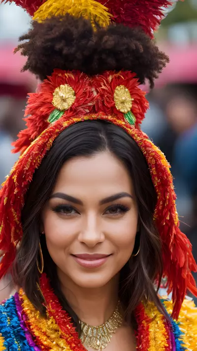 Calm Portrait from the Vibrant Carnival Spirit