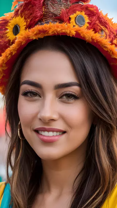 Calm Portrait from the Vibrant Carnival Spirit