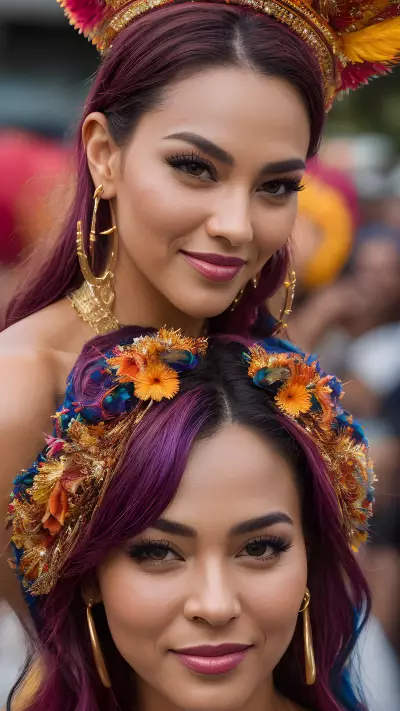 Calm Portrait from the Vibrant Carnival Spirit