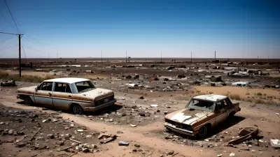 Fractured Reflections in Deserted Wasteland