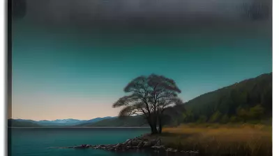 Industrial Elegance A Contemporary Landscape Inspired by Liang Quan's Brushwork