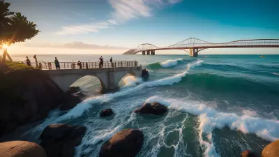 Serenity under Sunshine Bridge among the Waves