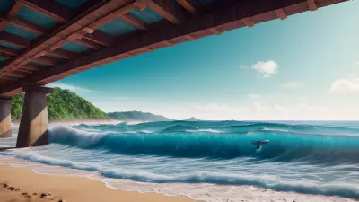 Serenity under Sunshine Bridge among the Waves