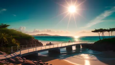 Serenity under Sunshine Bridge among the Waves