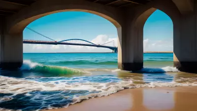 Serenity under Sunshine Bridge among the Waves