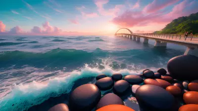 Serenity under Sunshine Bridge among the Waves