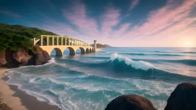 Serenity under Sunshine Bridge among the Waves