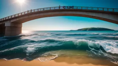Serenity under Sunshine Bridge among the Waves