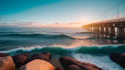 Serenity under Sunshine Bridge among the Waves